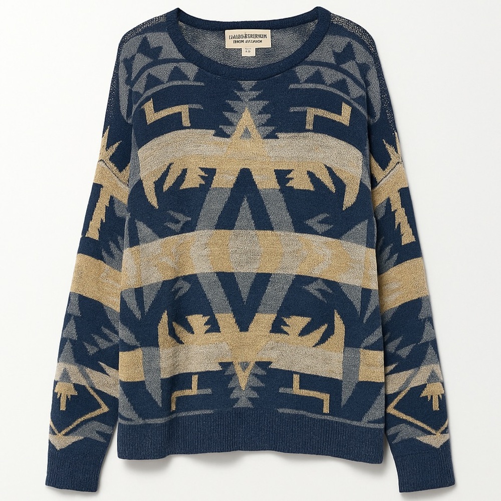 Ralph Lauren Denim & Supply Southwest Sweater M | Navajo Boho Western Vibes